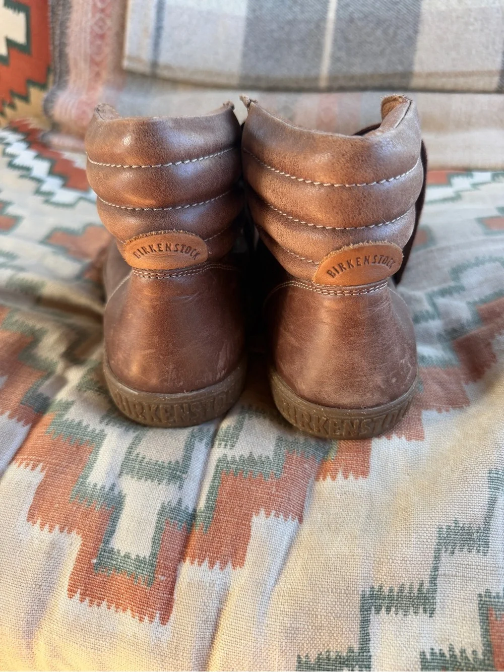 Vintage Birkenstock brown leather high tops